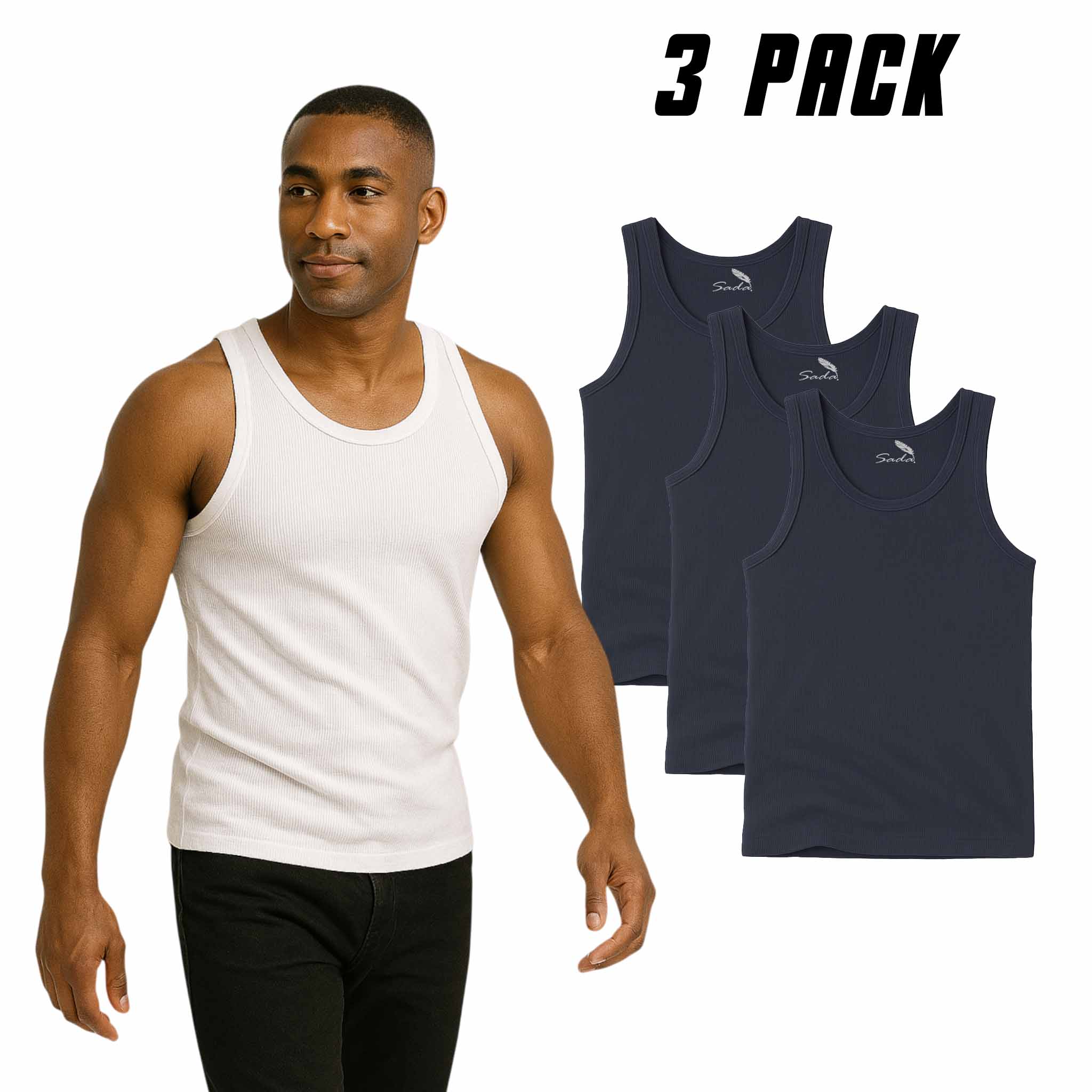 LAPASA Herenpak van 4 onderhemden 100% katoen Klassieke tanktop Ademend Ronde hals Fitness mouwloos shirt Spier shirt M36, Wit*4, XL