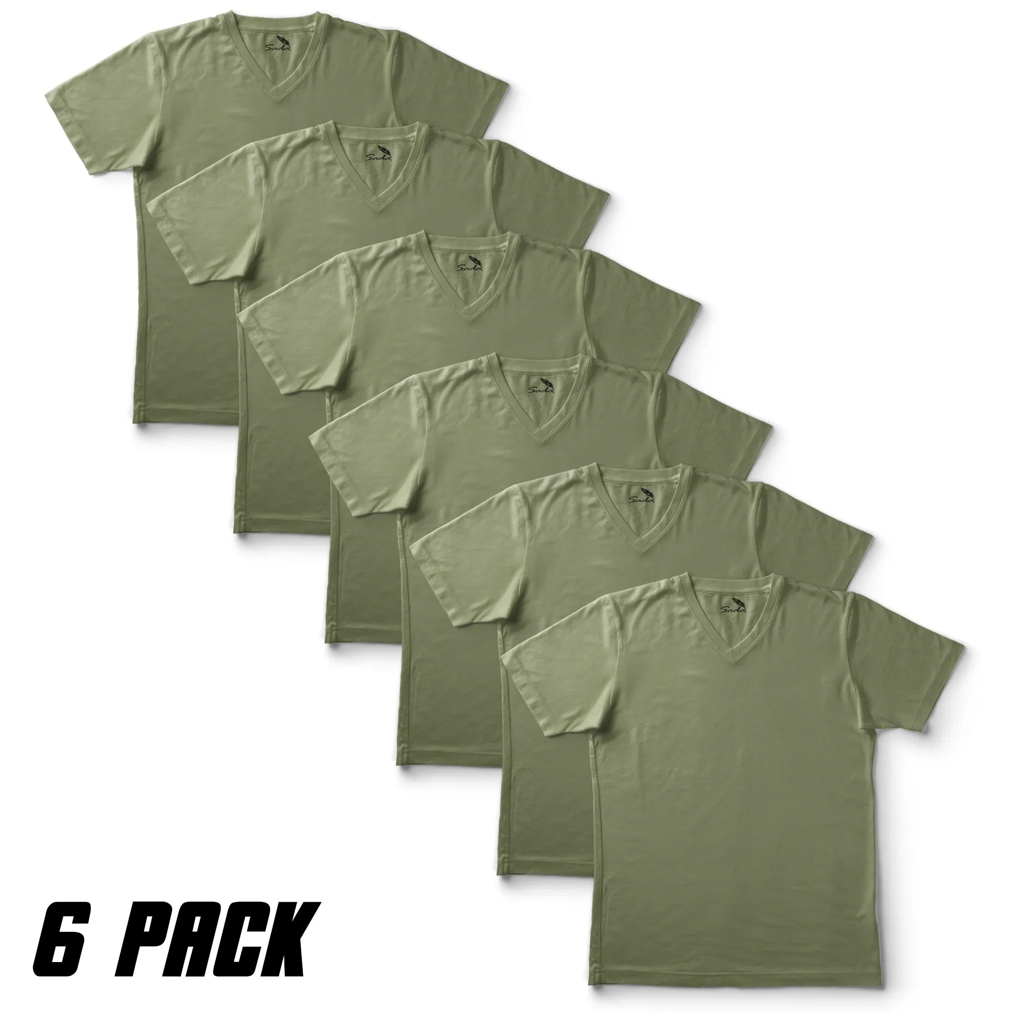 Sada V-Neck T-Shirts (6 Pack)