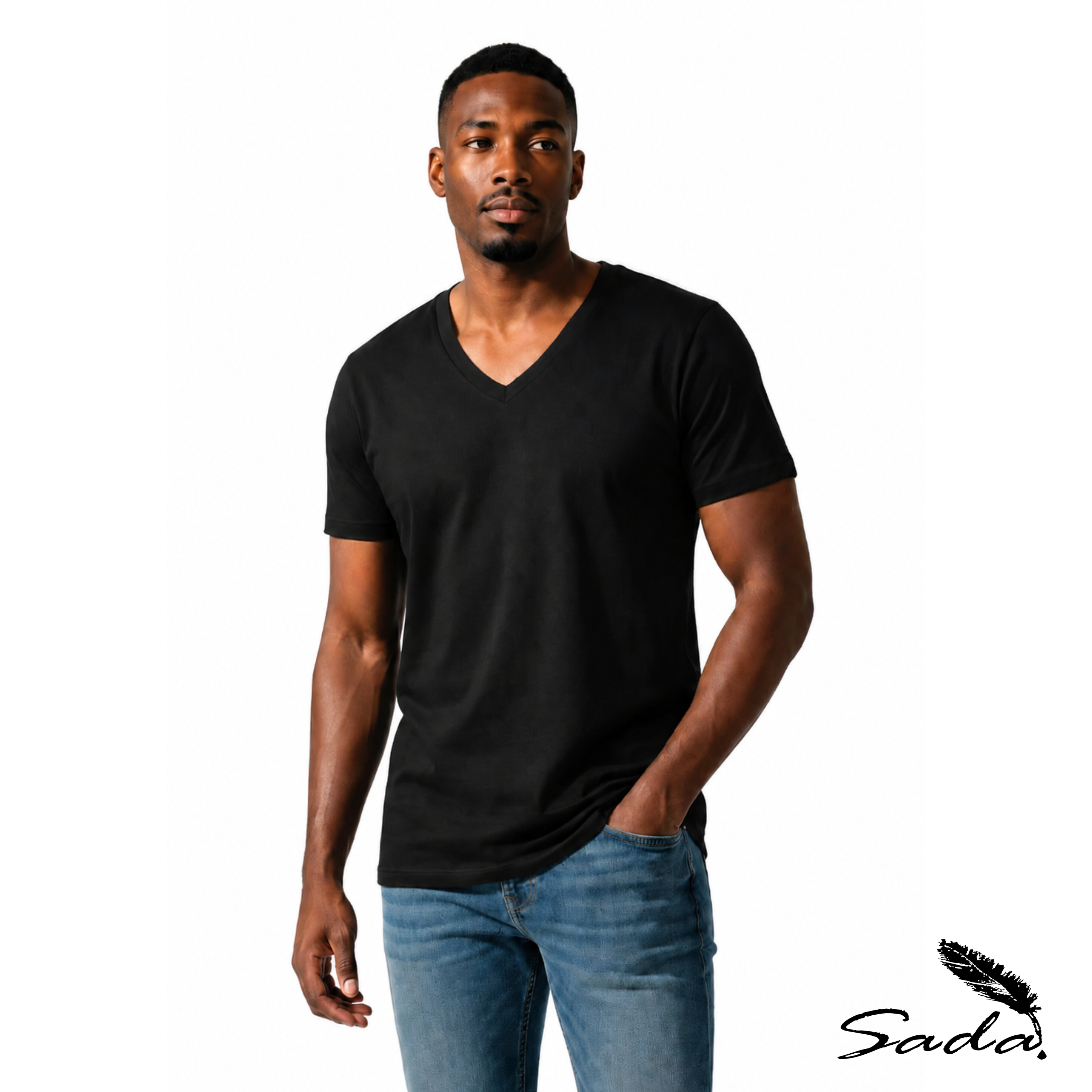 Sada Deep V-Neck T-Shirts (6 Pack)