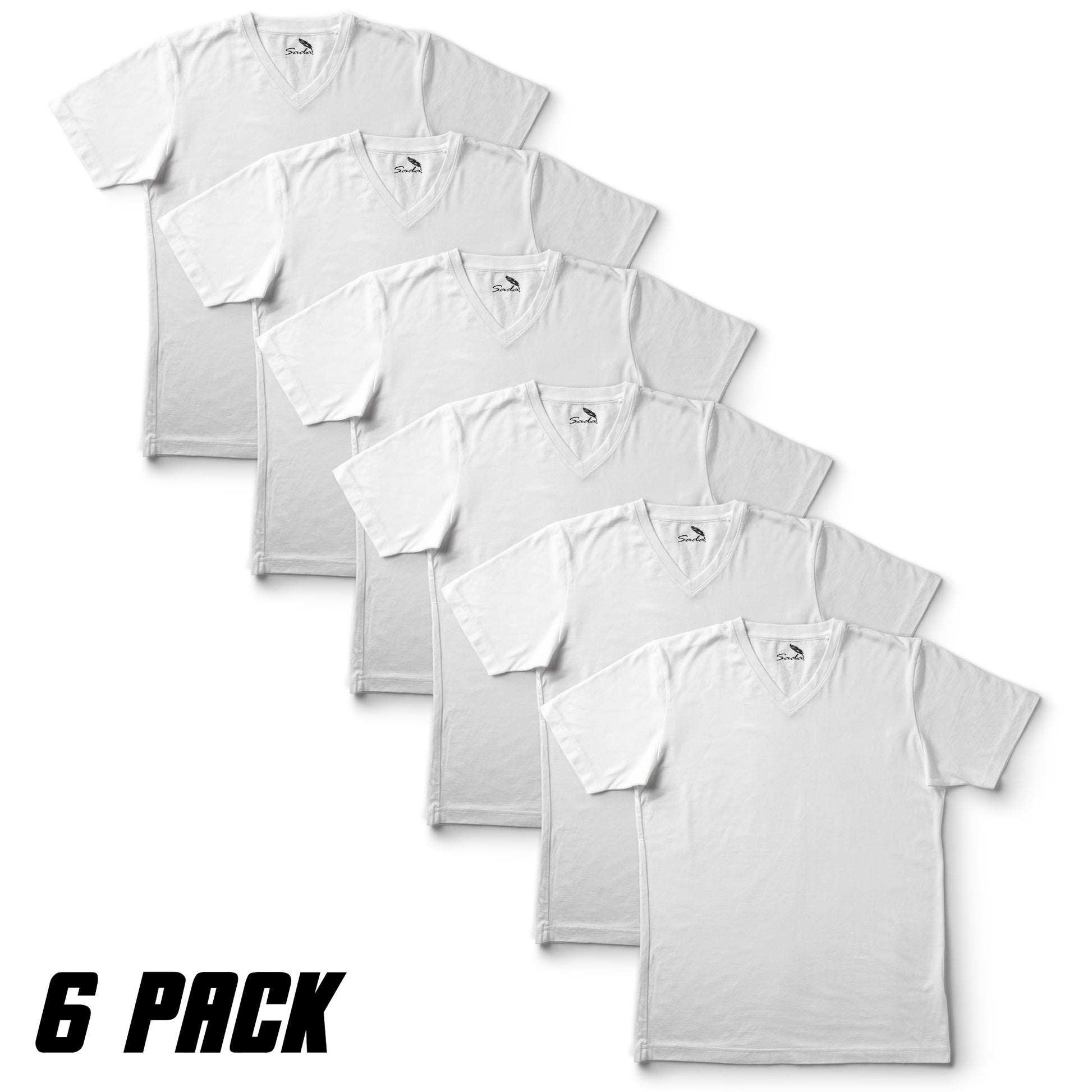 Sada V-Neck T-Shirts (6 Pack)